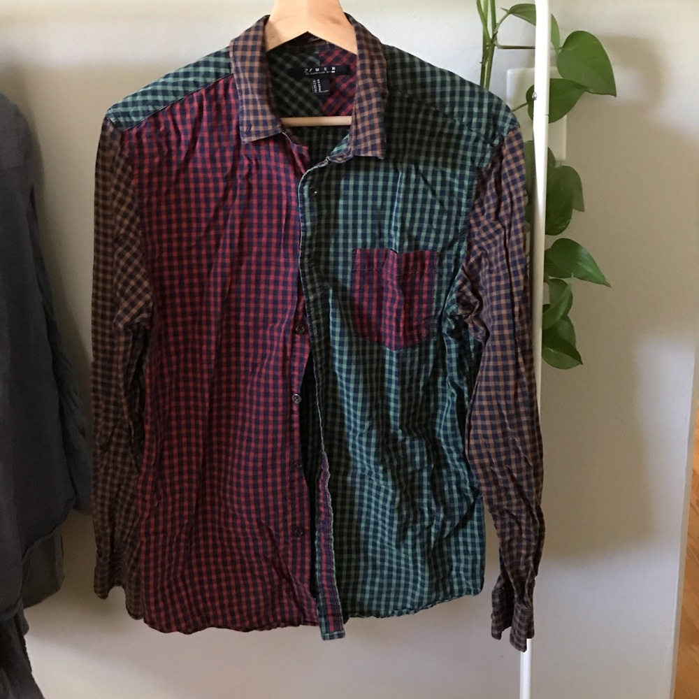 Men’s multi colored button down